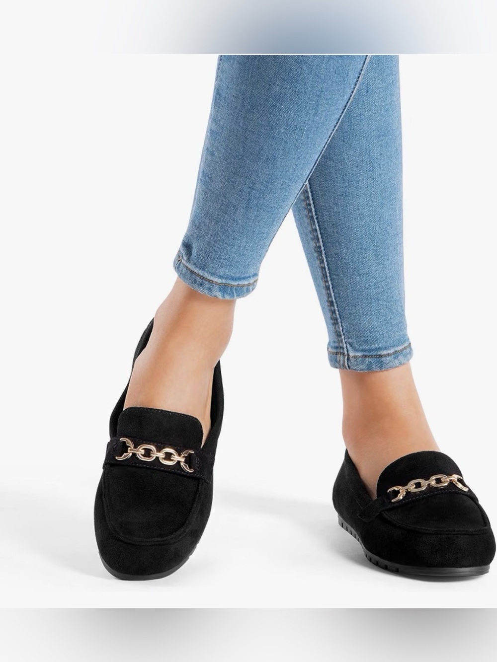 Dream Pairs Black Loafers Vegan Suede Size 10
